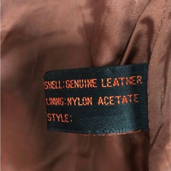 Beautiful Vintage 80-90’s Wilson Women's Leather brown Coat - Size 10 black trim - Picture 7 of 8